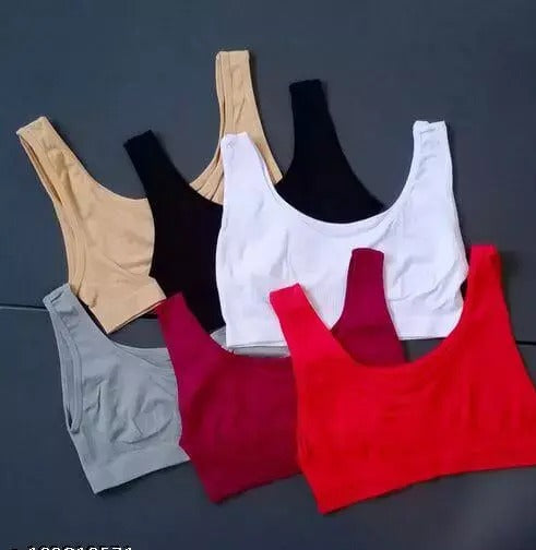 Pack Of 3 - Nylon Seamless Non-Padded Non-Wired Air Bra